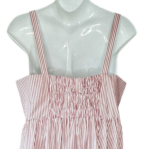 A New Day Midi Sun Dress NEW WITH TAGS Pink and White Railroad Stripe  Size XXL - Picture 6 of 10